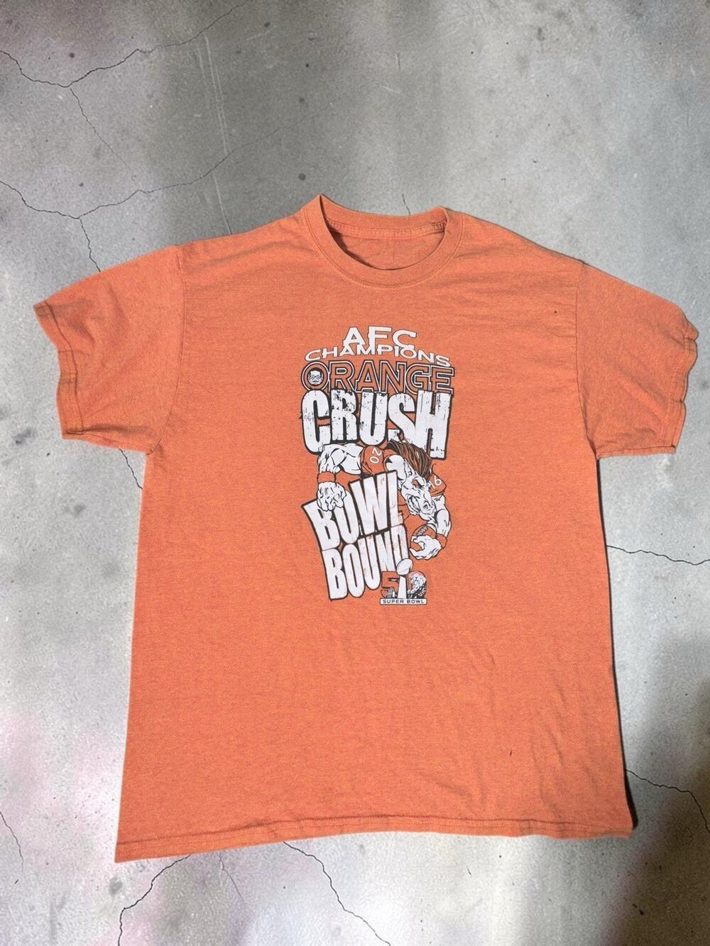 Denver Broncos AFC Champions 2016 Orange Crush T-Shirt Orange Size XL